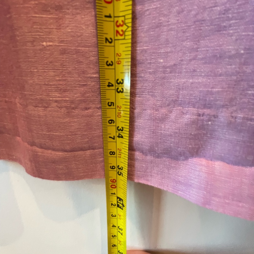 Talbots Linen and Cotton Pink Dress with White Detailing - Picture 5 of 9